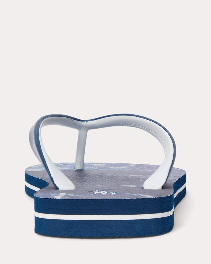 Ralph Lauren Women's Bolt Print Flip-Flop | Indigo