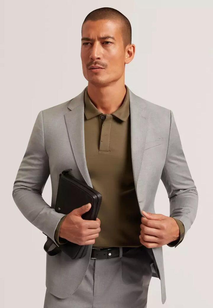Ted Baker Saisonj Slim Fit Wool Blend Suit With Stretch | Light Grey