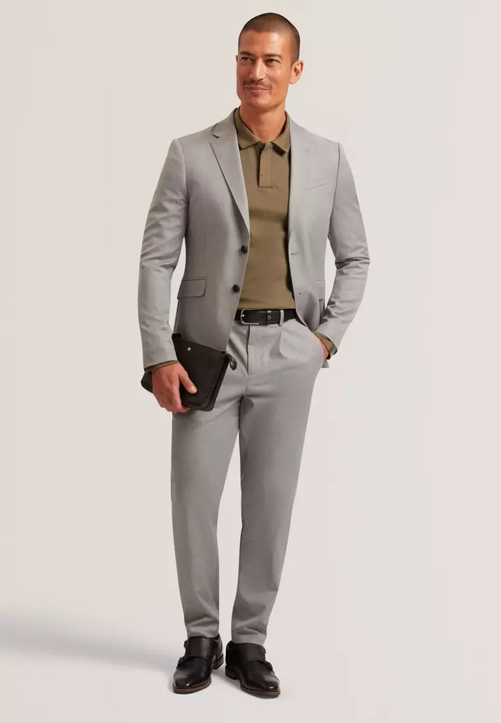 Ted Baker Saisonj Slim Fit Wool Blend Suit With Stretch | Light Grey