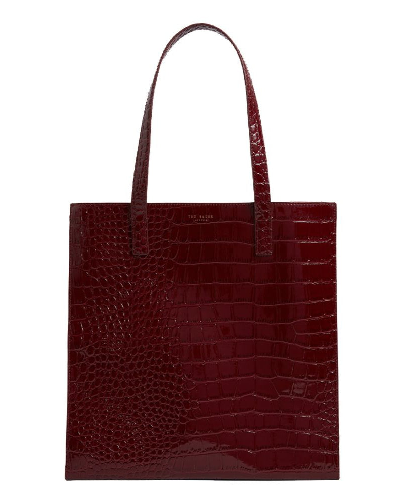 Ted Baker Wenella Croc Effect Large Icon Bag | Wine