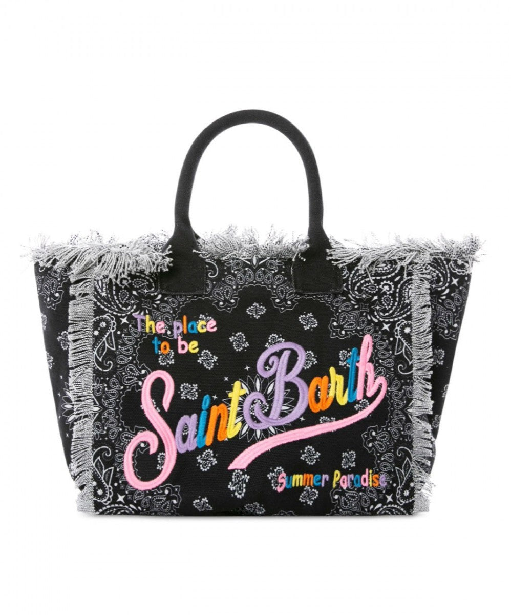 MC2 Saint Barth Vanity Canvas Bag | Black/Multi