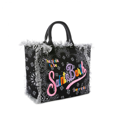 MC2 Saint Barth Vanity Canvas Bag | Black/Multi
