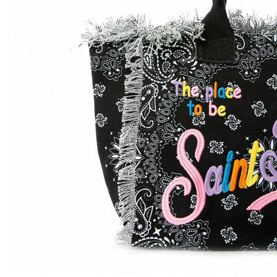 MC2 Saint Barth Vanity Canvas Bag | Black/Multi