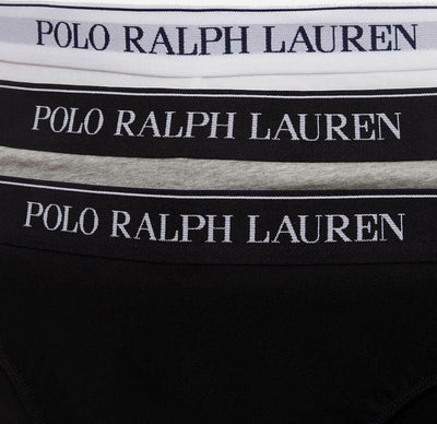 Ralph Lauren Low Rise Brief 3 Pack | Grey / White / Black