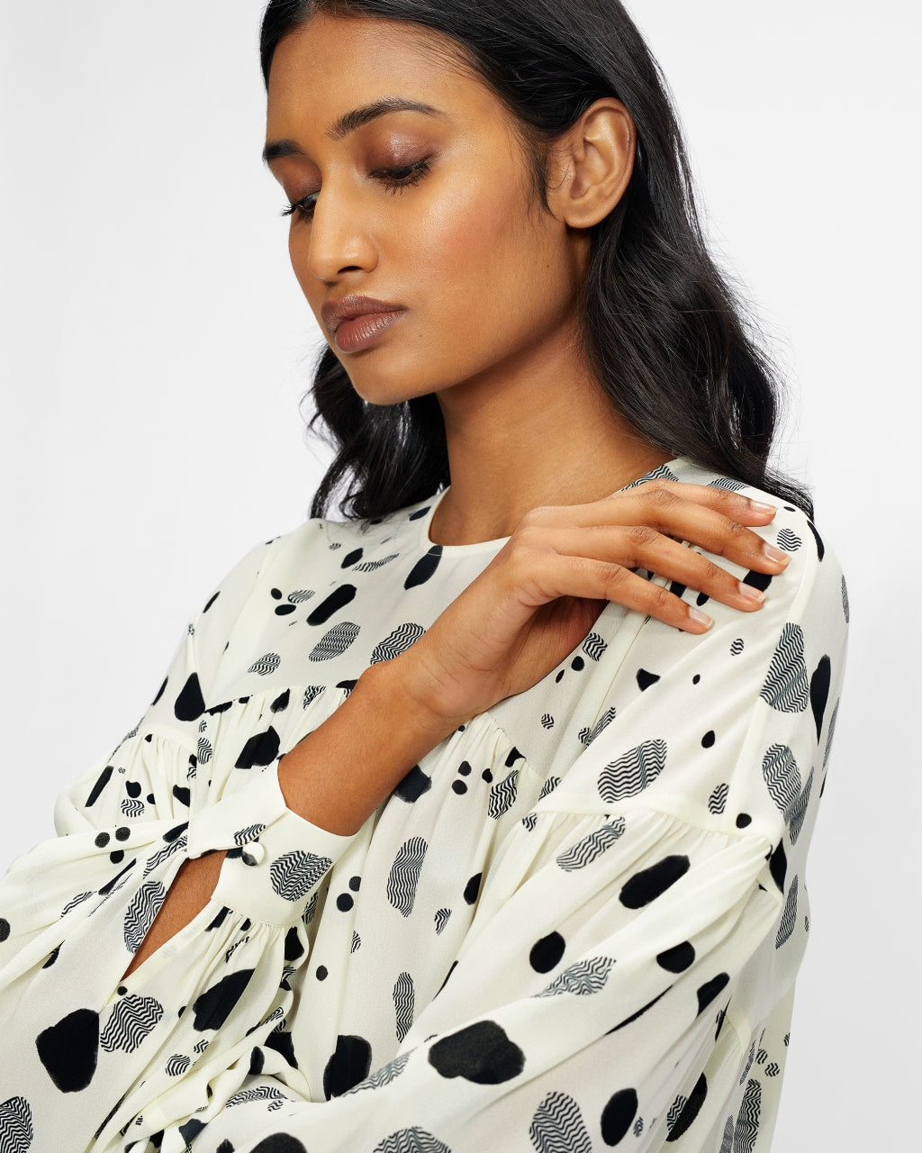 Ted Baker Dannica Yoke Detail Top | Natural