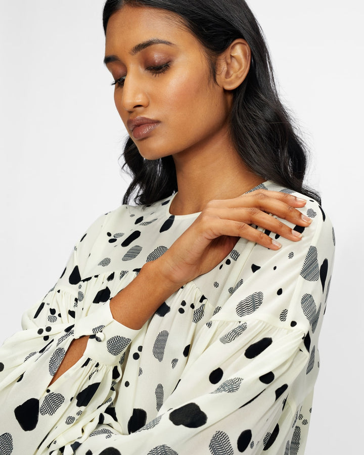 Ted Baker Dannica Yoke Detail Top | Natural
