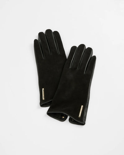 Ted Baker Arlett Suede Whipstitch Detail Glove | Black