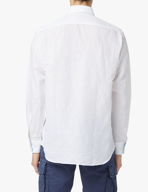 Paul & Shark Linen Cotton Shirt | White