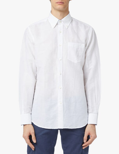 Paul & Shark Linen Cotton Shirt | White