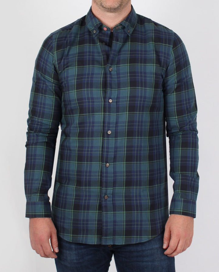 Paul Smith Shirt Checked Tailored Fit | Green / Blue