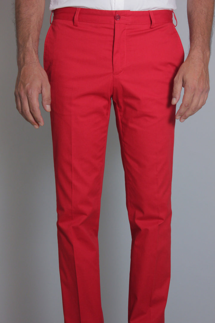 Paul & Shark Trousers with Flags Shark Fit | Red