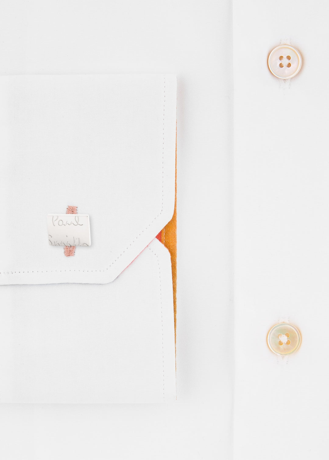 Paul Smith Oversized Signature Logo Cufflinks | Silver