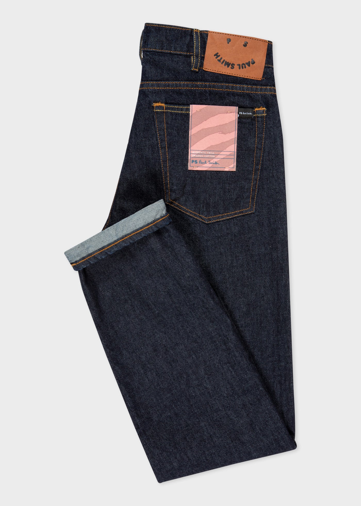 Paul Smith Tapered-Fit Indigo Rinse Cotton 'Authentic Twill' Jeans | Navy