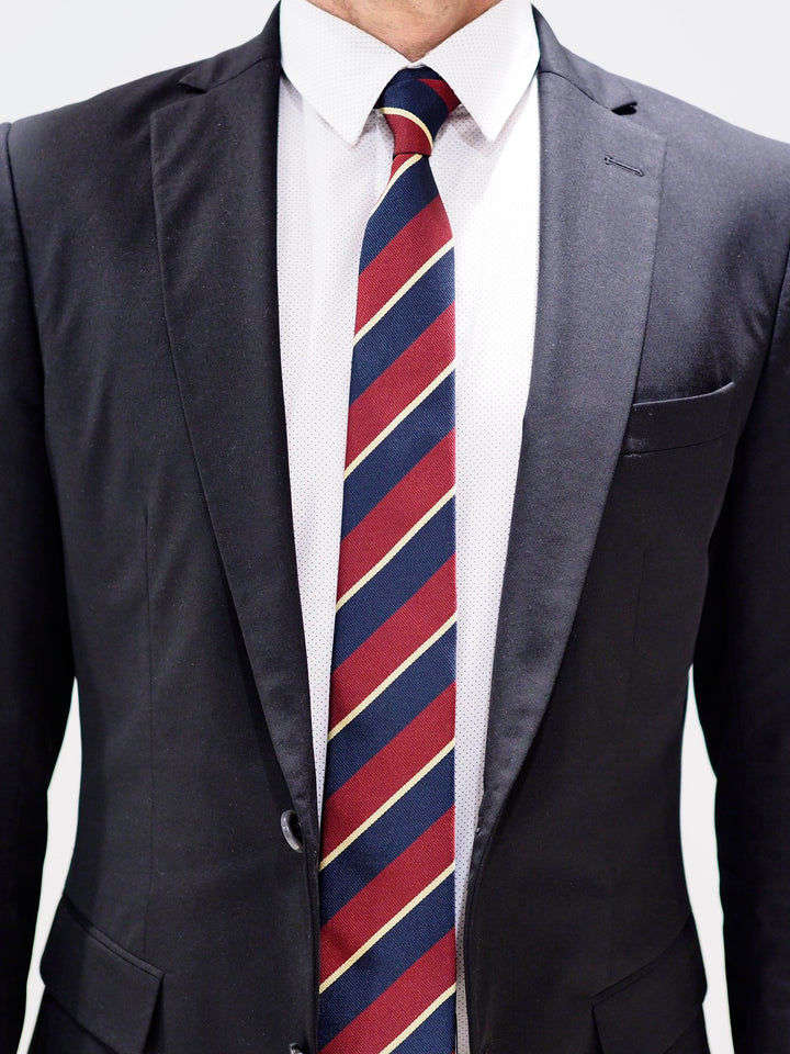 Lanvin Tie Silk | Red / Navy