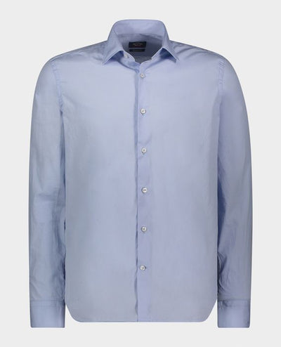 Paul & Shark Cotton Poplin Shirt | Light Blue
