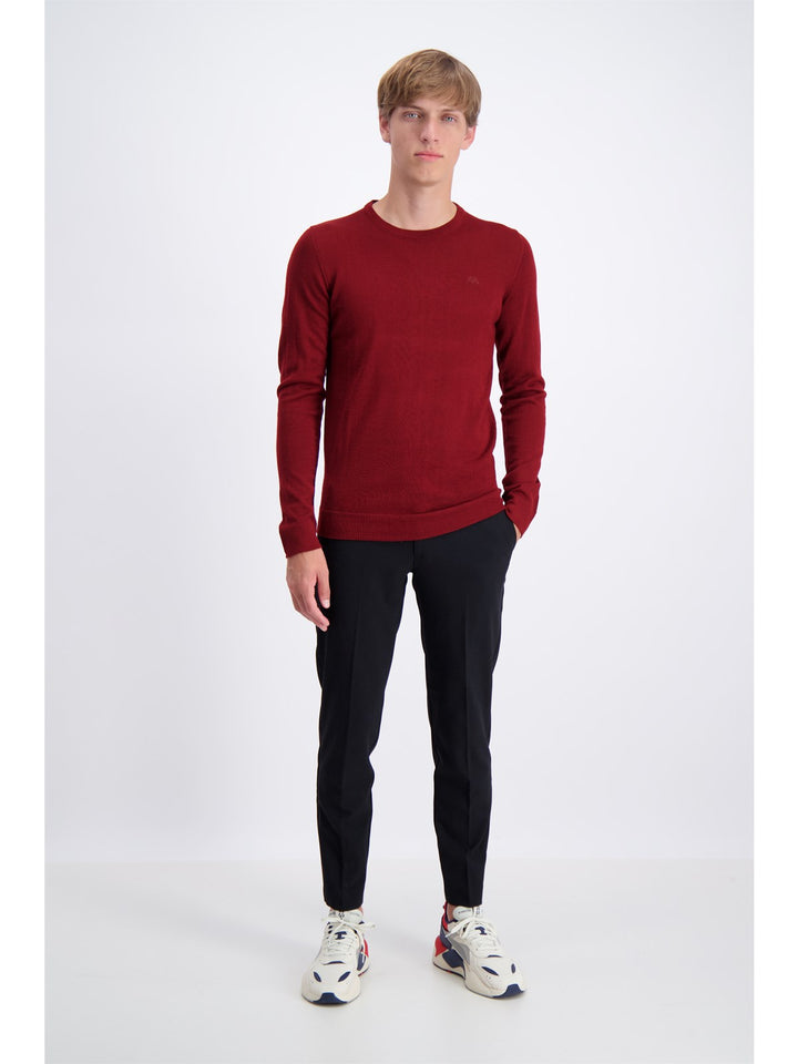 Lindbergh Sweater Roundneck | Dark Red
