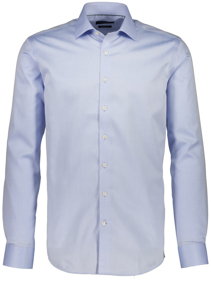Lindbergh Plain Fine Twill Non Iron Stain Resistant Shirt | Light Blue