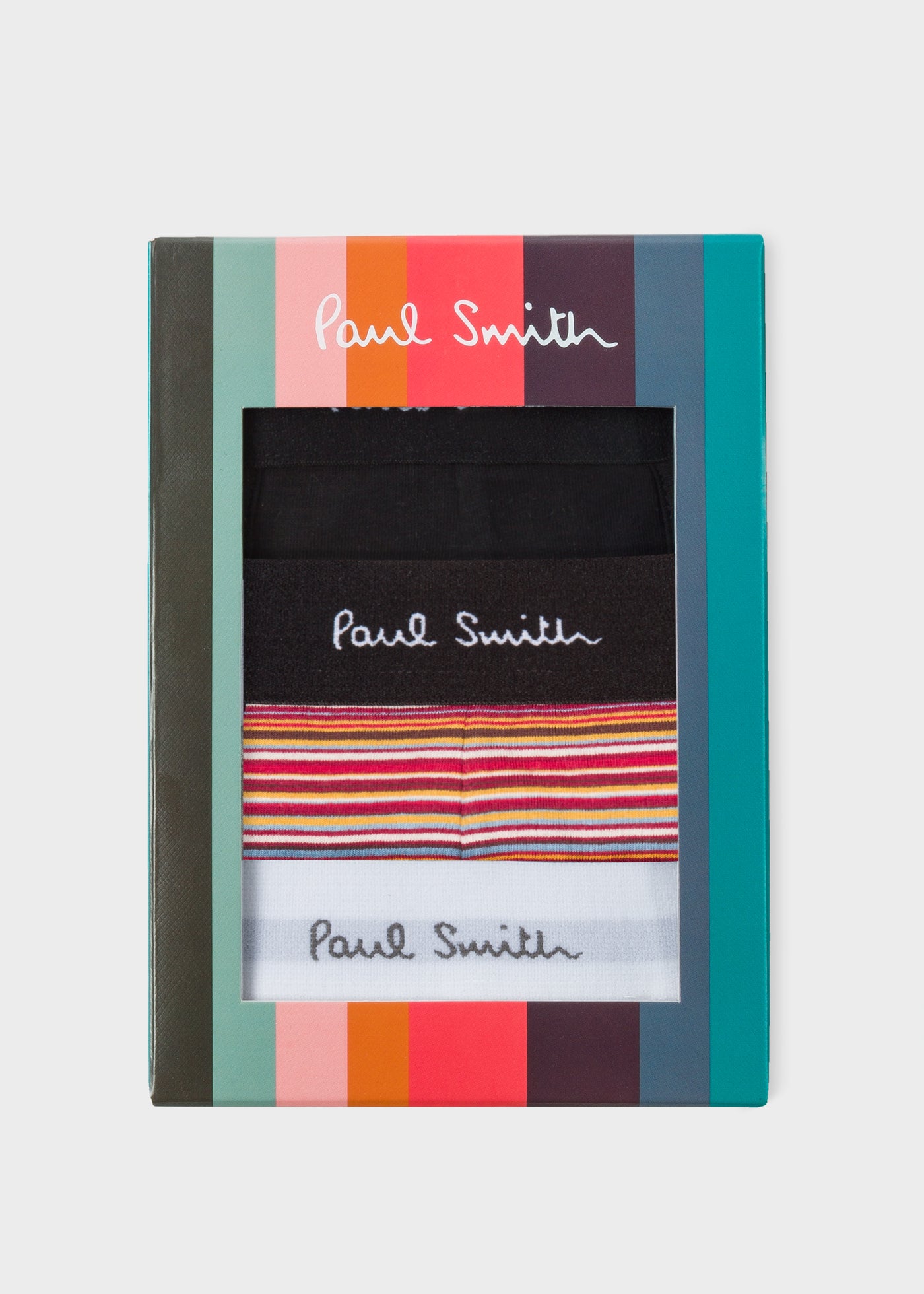 Paul Smith Mixed Stripe Boxer Briefs Three Pack | Multi / Black / White