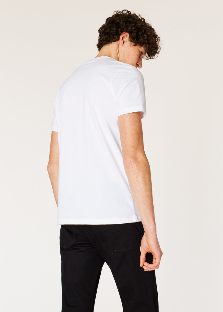 Paul Smith T-shirt Regular Fit Marble Monkey Head Print | White