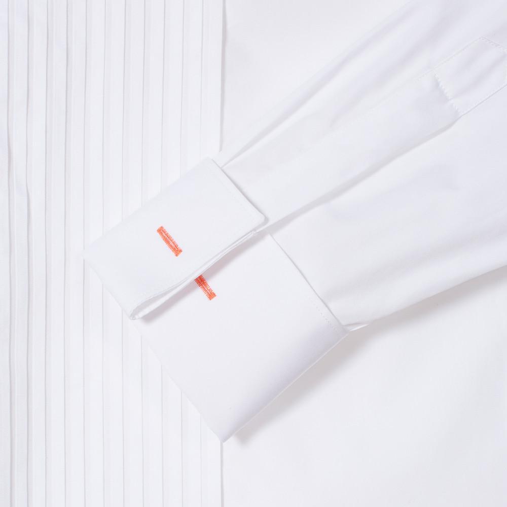 Paul Smith Men's Shirt Paul Smith Shirt Tailored-Fit Pleat-Front Cotton Evening | WHITE