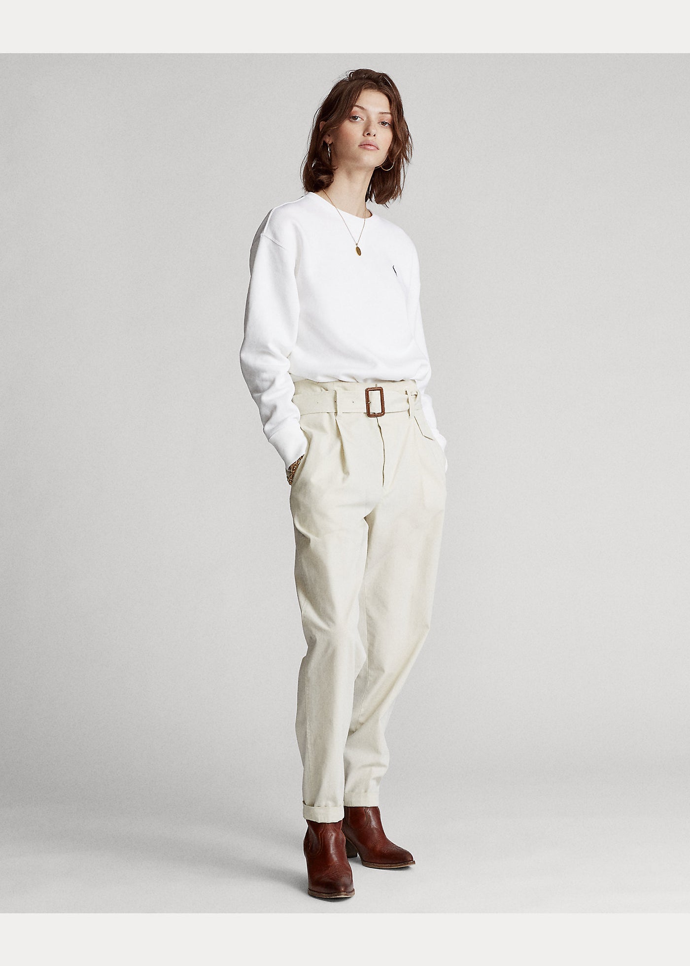 Ralph Lauren Fleece Pullover | White