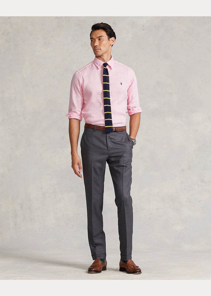 Ralph Lauren Custom Fit Linen Shirt | Carmel Pink