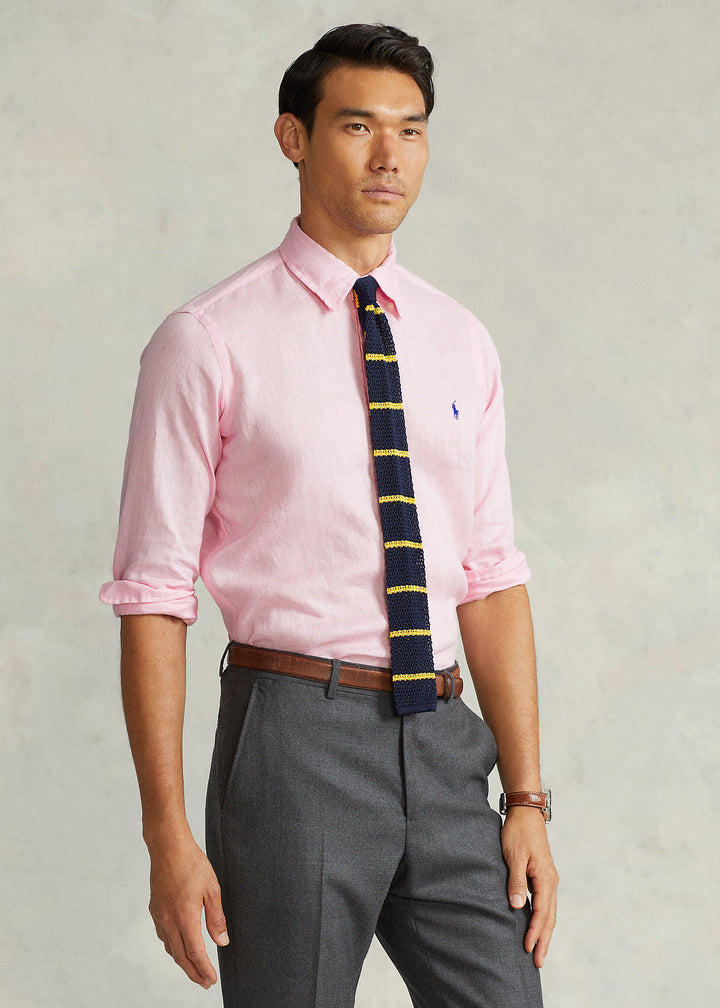 Ralph Lauren Custom Fit Linen Shirt | Carmel Pink