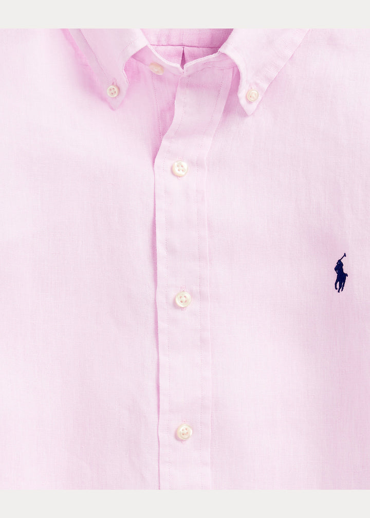 Ralph Lauren Custom Fit Linen Shirt | Carmel Pink