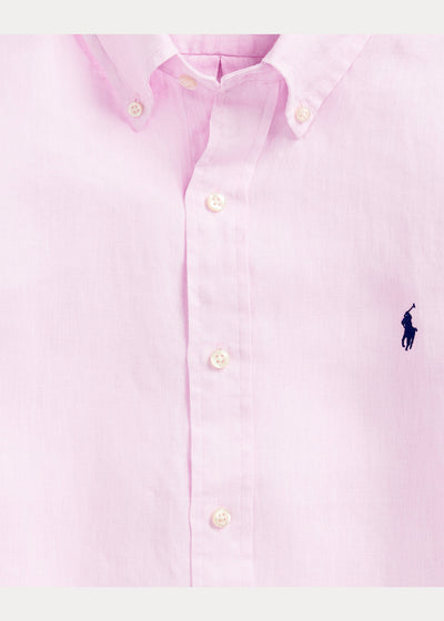 Ralph Lauren Custom Fit Linen Shirt | Carmel Pink