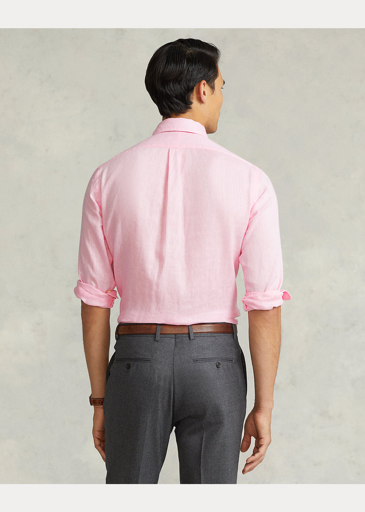 Ralph Lauren Custom Fit Linen Shirt | Carmel Pink