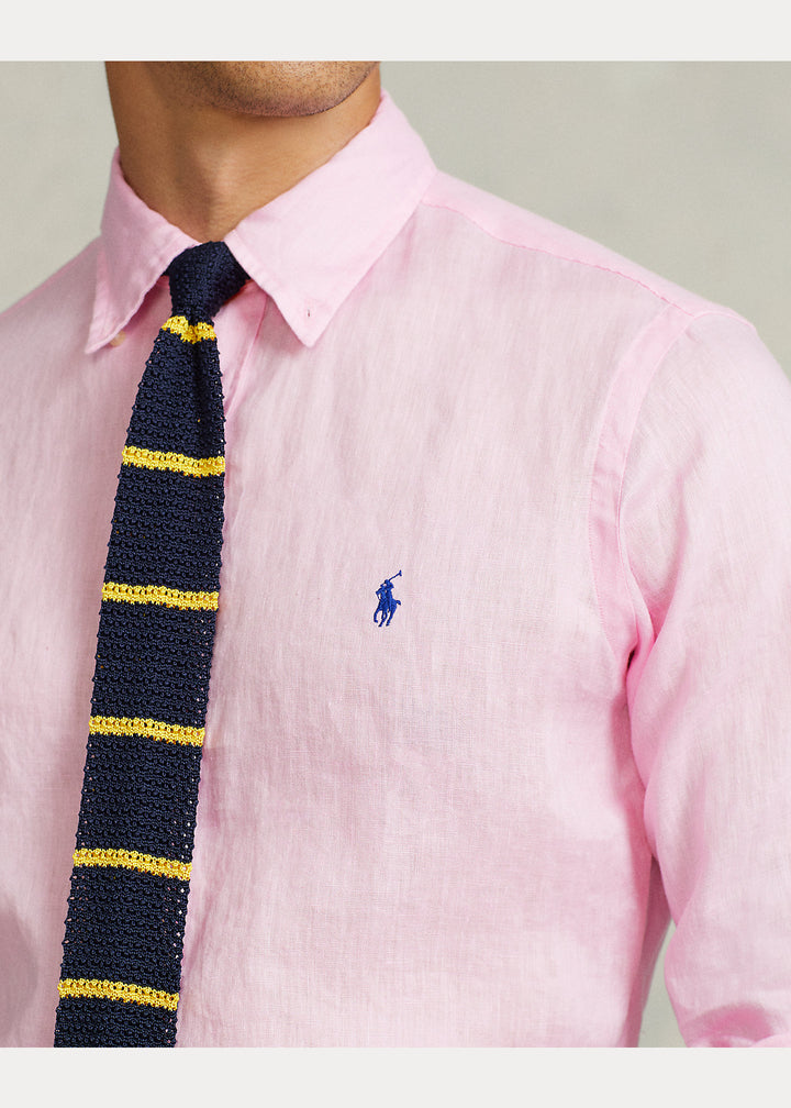 Ralph Lauren Custom Fit Linen Shirt | Carmel Pink
