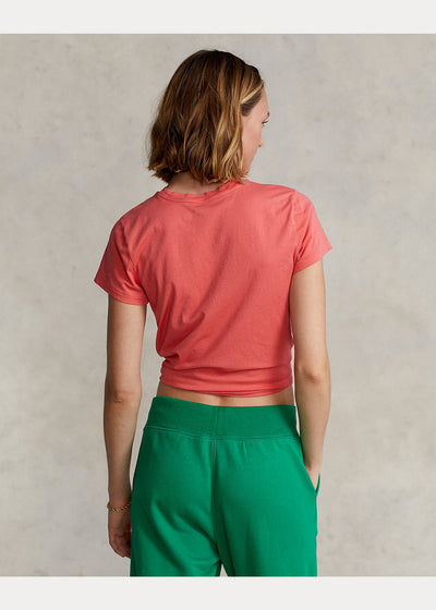Ralph Lauren Embroidered Logo Graphic Jersey T-Shirt | Amalfi Red