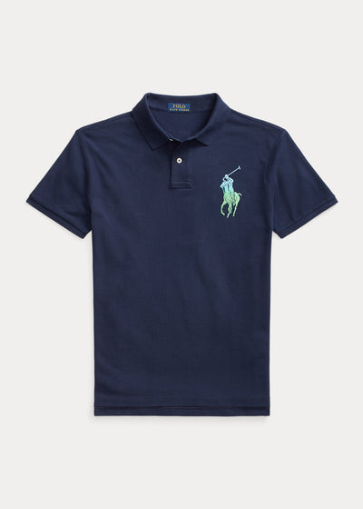 Ralph Lauren Custom Slim Fit Big Pony Mesh Polo Shirt | Cruise Navy