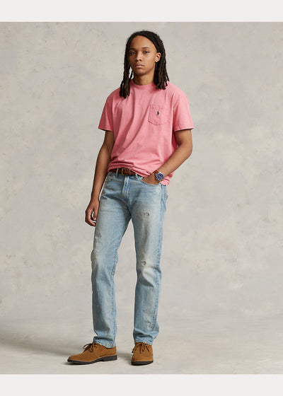 Ralph Lauren Classic Fit Cotton-Linen Pocket T-Shirt | Desert Rose