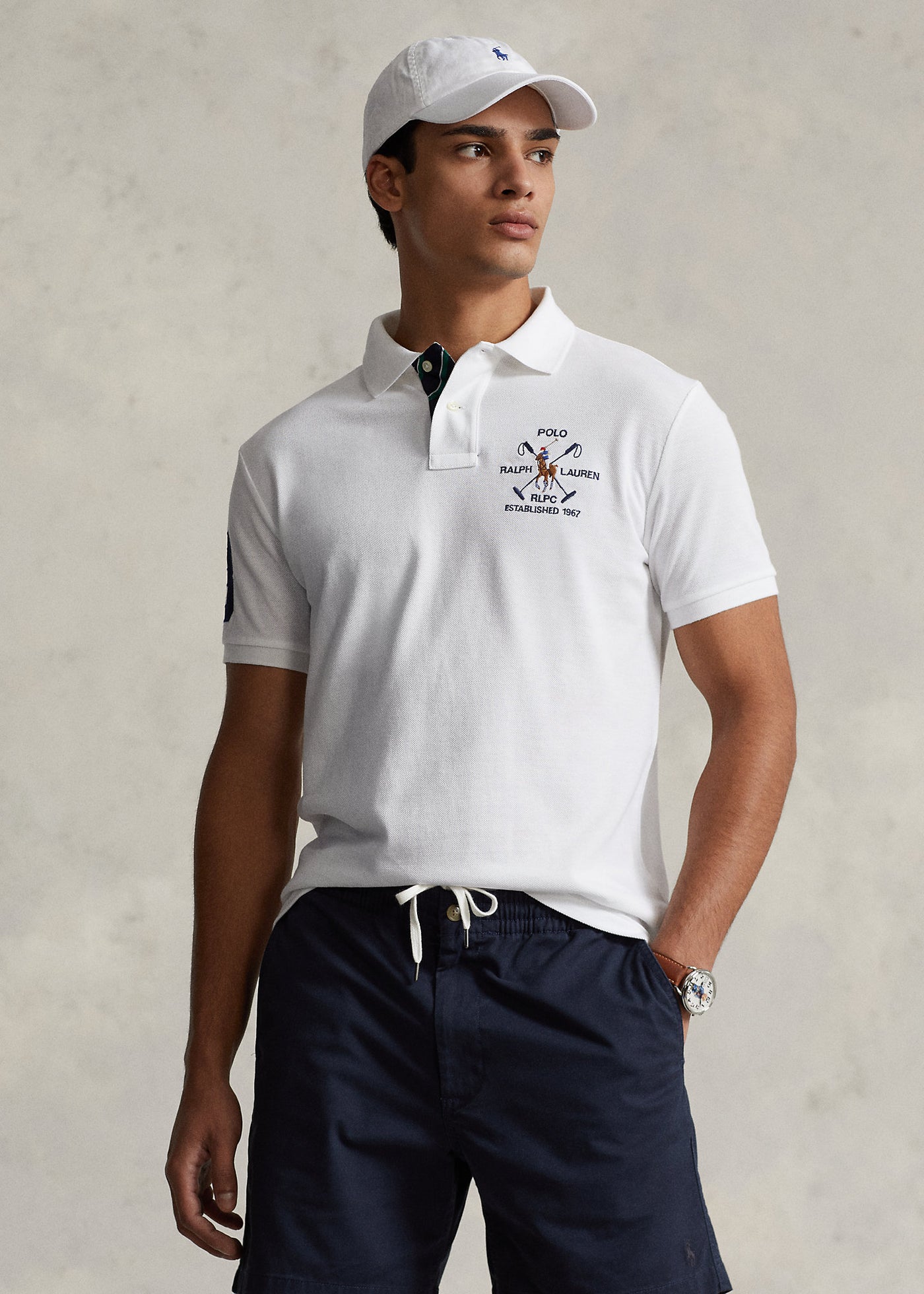 Ralph Lauren Custom Slim Fit Mesh Polo Shirt | White