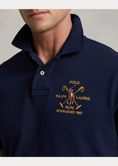 Ralph Lauren Custom Slim Fit Mesh Polo Shirt | Cruise Navy