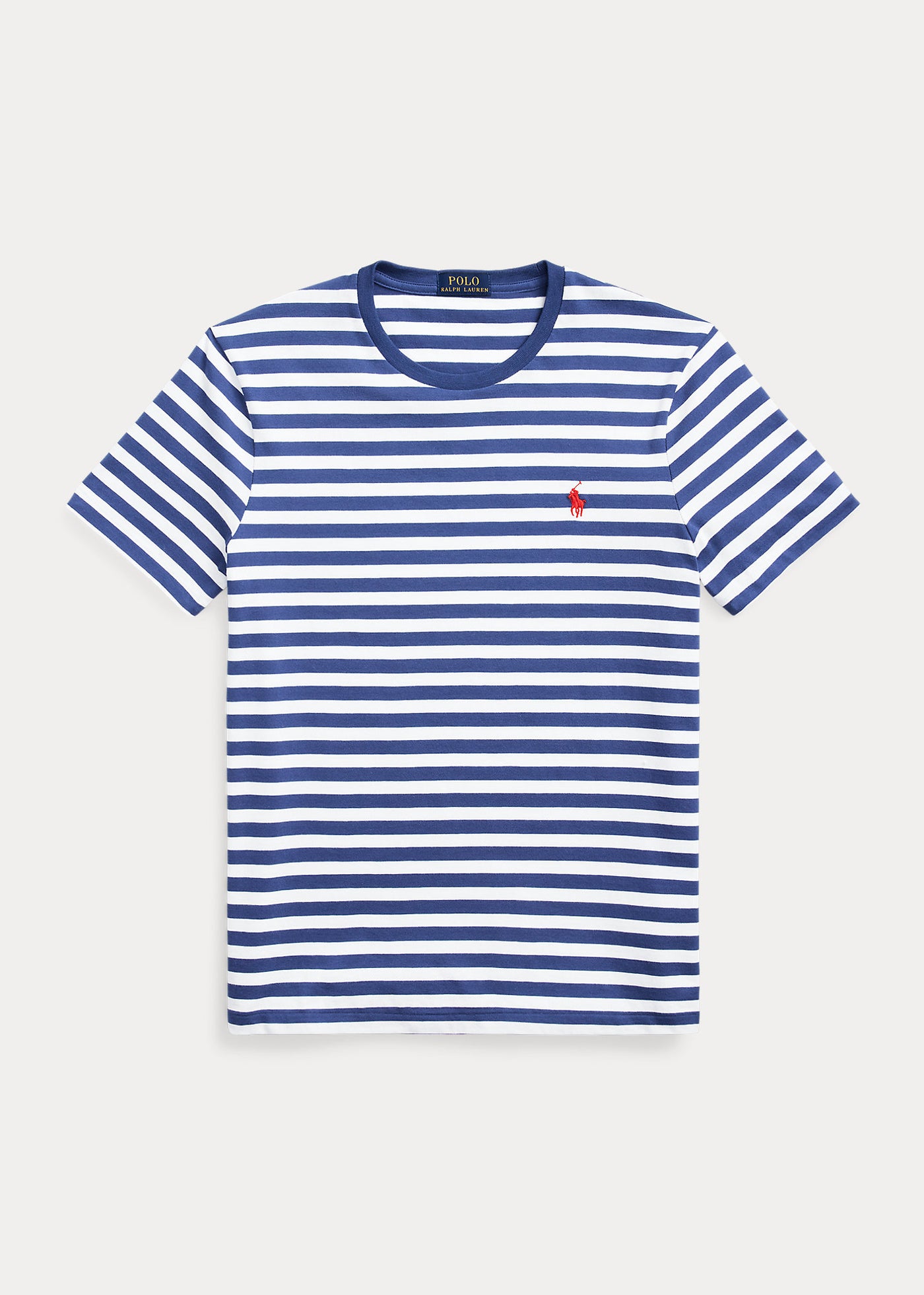Ralph Lauren Custom Slim Fit Striped Jersey T-Shirt | Royal/White